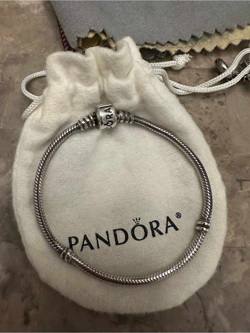 Pandora Sterling Silver Snake Chain Bracelet - Silver